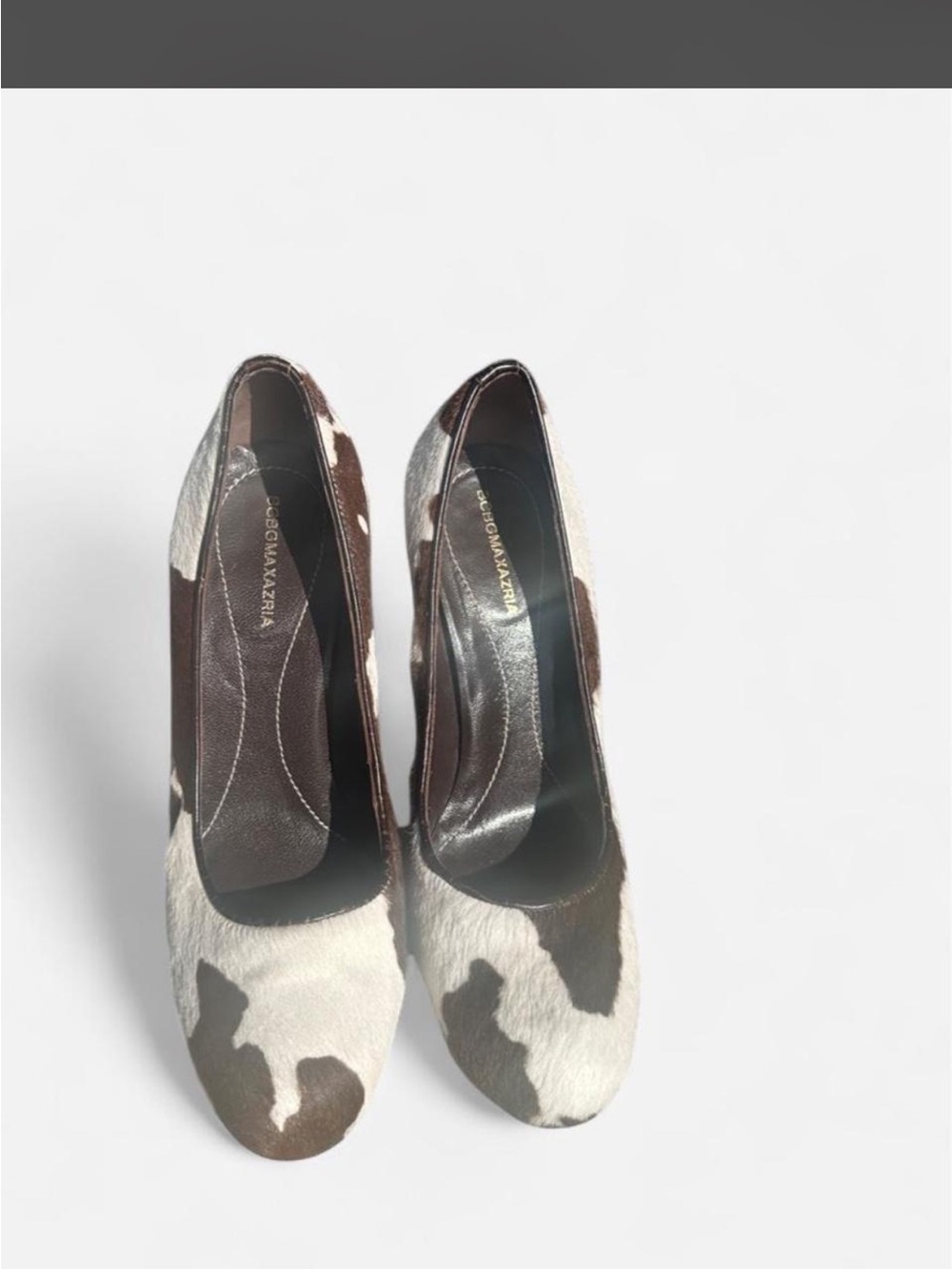 BCBGMaxAzria Brown & White Cowhide Pump
